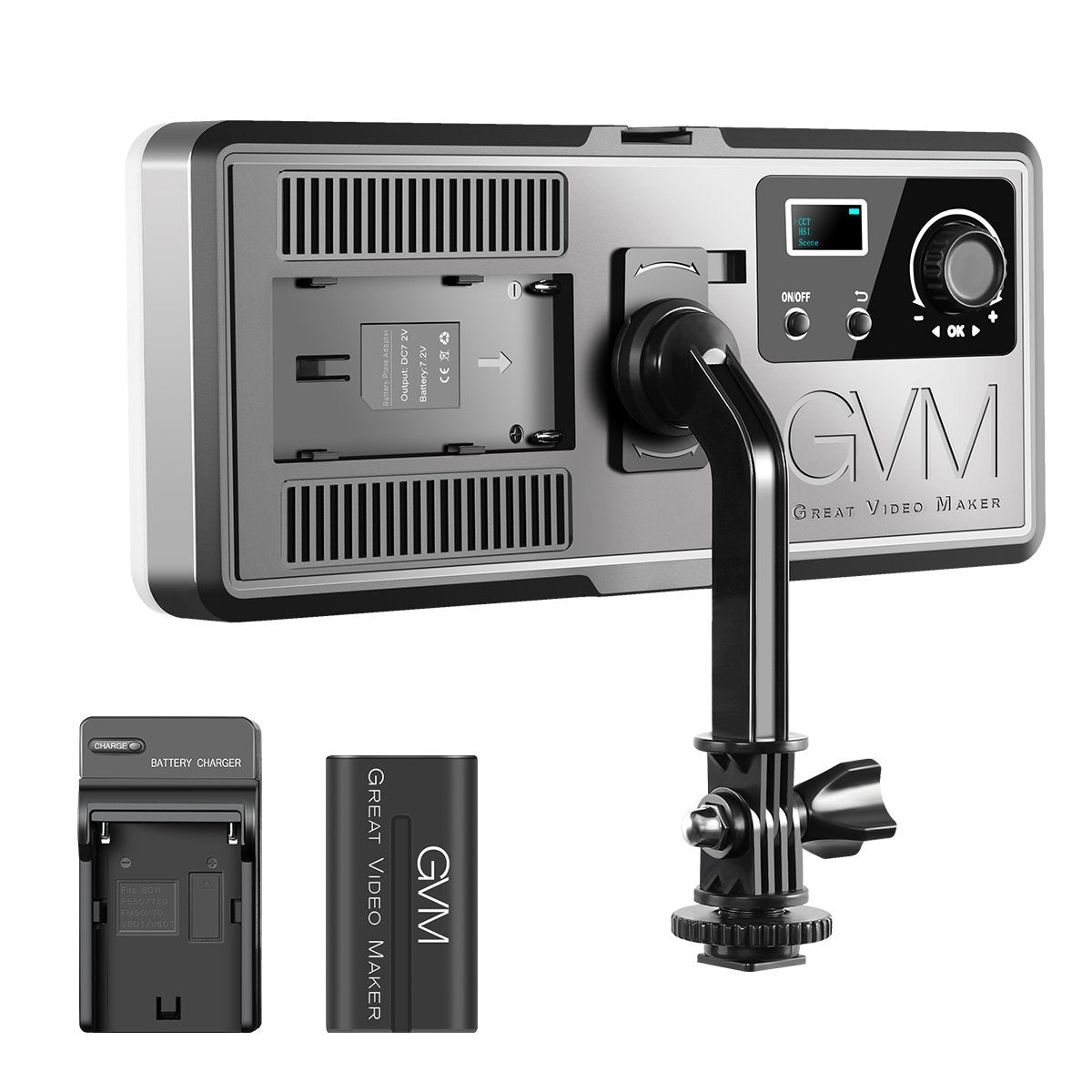 GVM RGB20W On-Camera RGB LED Video Light with Bluetooth APP Control - GVMLED