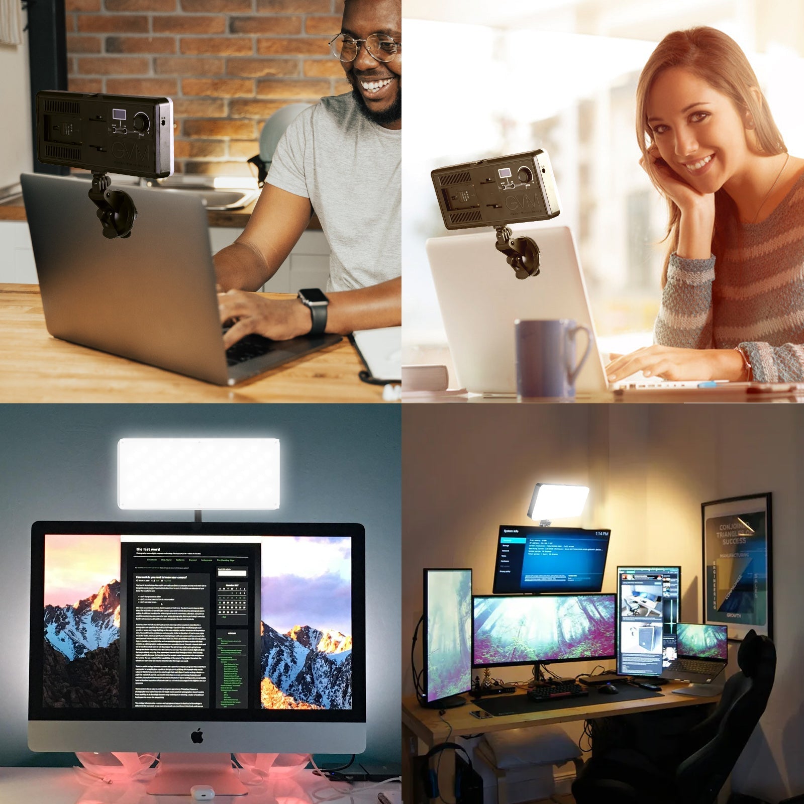 GVM RGB20W On-Camera RGB LED Video Light with Bluetooth APP Control - GVMLED