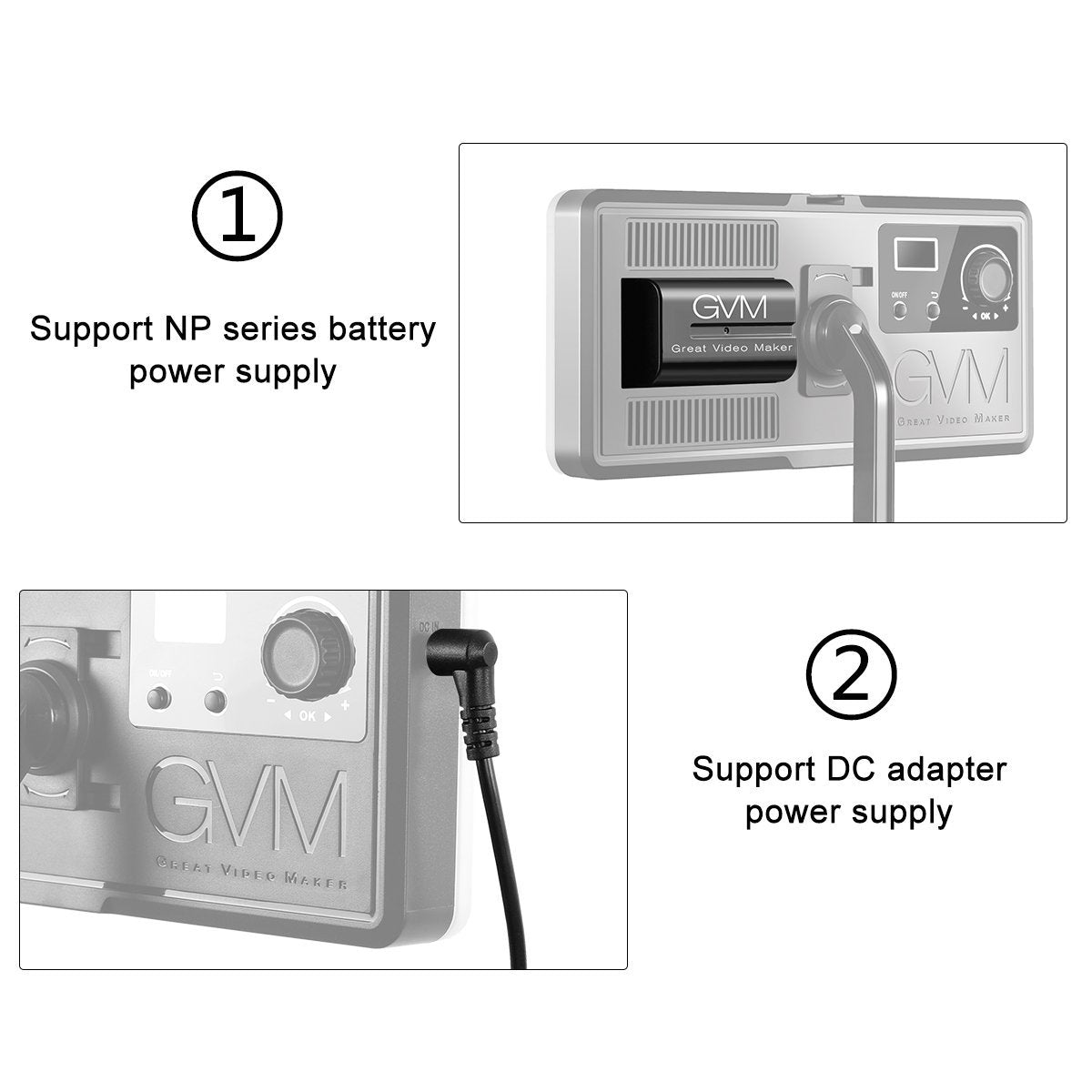 GVM RGB20W On-Camera RGB LED Video Light with Bluetooth APP Control - GVMLED