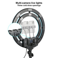 Load image into Gallery viewer, GVM-Ring18 50W High Power Bi-Color &amp; RGB Ring Light Kit (18&quot;) - GVMLED

