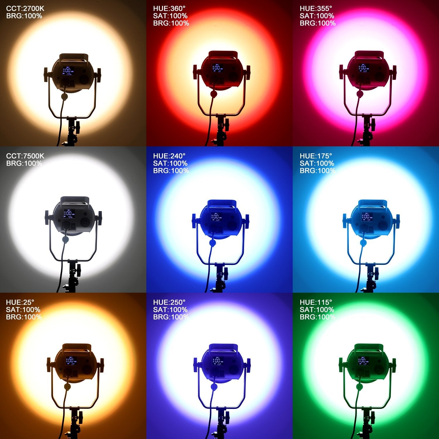 GVM SD200R RGB Bi-Color LED Video Lights Kit with Softbox - GVMLED