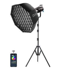 GVM SD200R RGB Bi-Color LED Video Lights Kit with Softbox - GVMLED