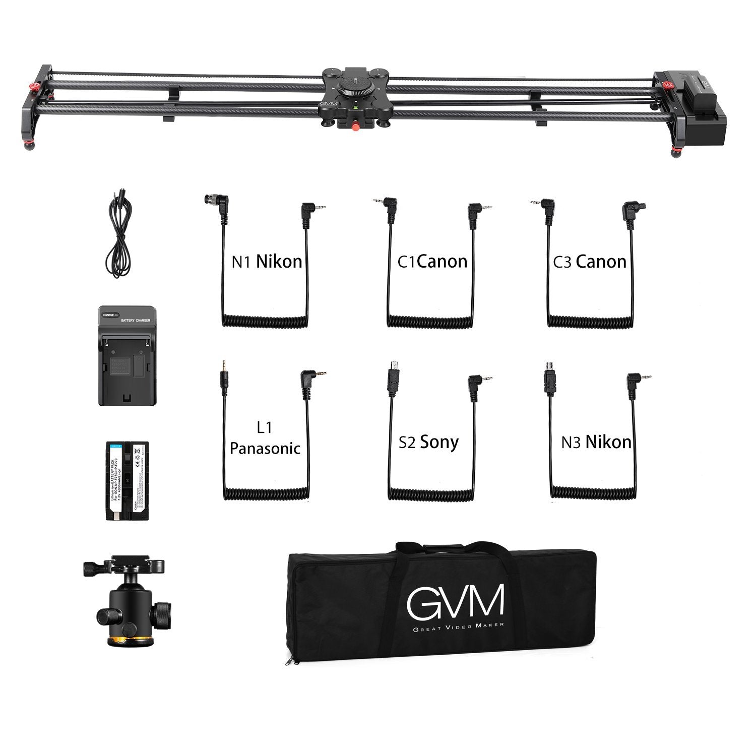 GVM Silder-120 Professional Carbon Fiber Motorized Camera Slider (48”) - GVMLED