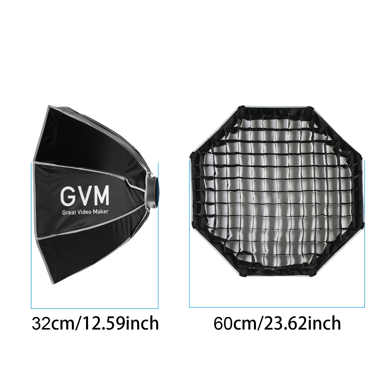 GVM Softbox for P80S/G100W Series LED Lights (22") - GVMLED