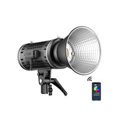 GVM-ST100R 100W Led Video Light RGB+Bi-Color Double Sided Daylight Balanced COB Light 77600 lux/0.5m CRI97+ 12 Built-in Lighting Effects App Control 2700K-7500K Photography Lighting - GVMLED