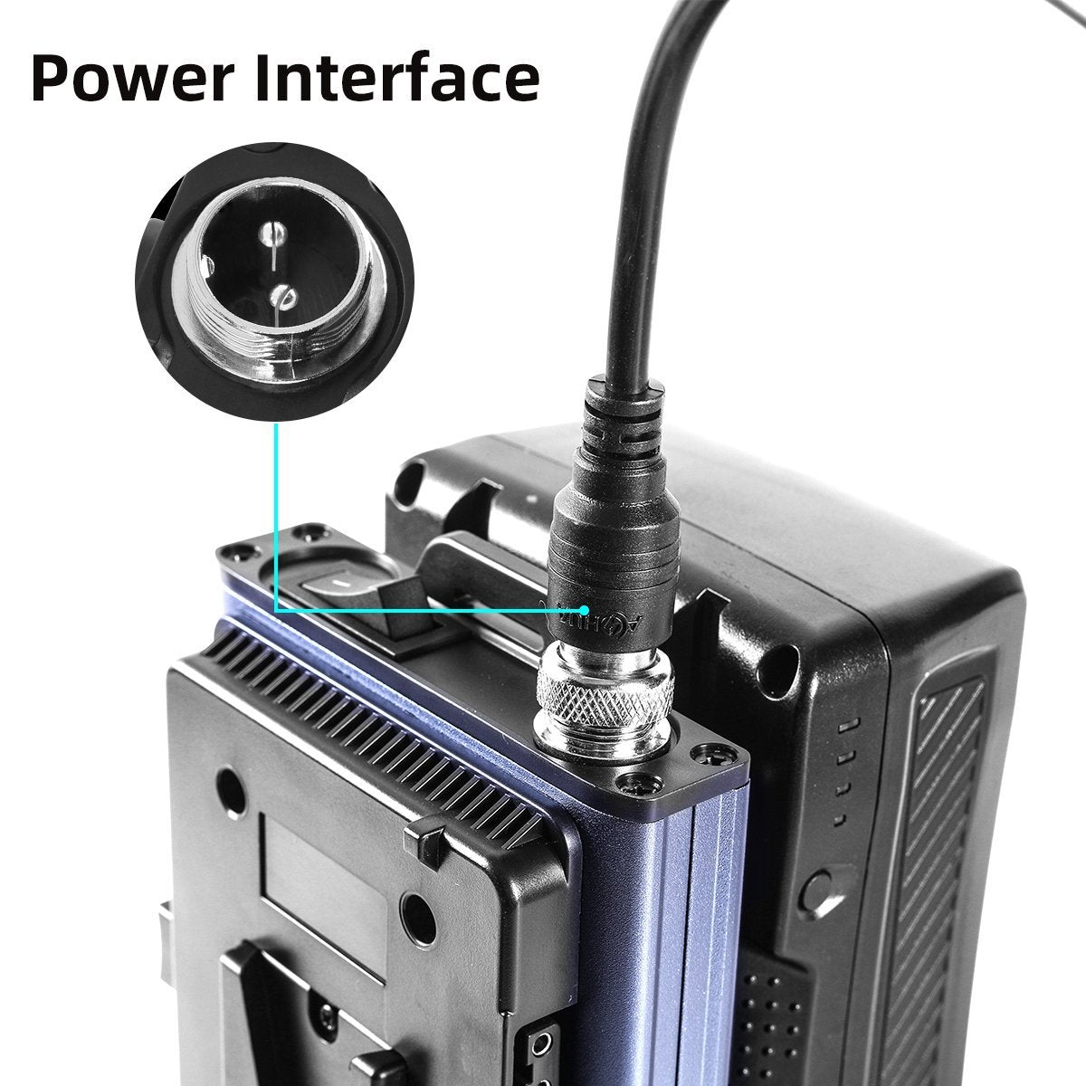 GVM V-Mount Battery Plate Adapter with DC Cable Output for P80S - GVMLED