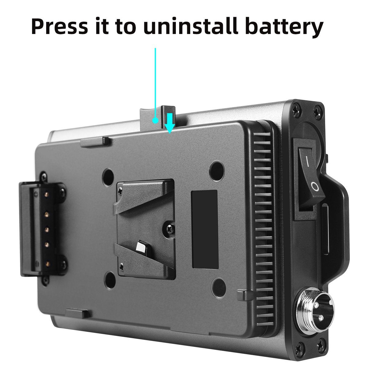 GVM V-Mount Battery Plate Adapter with DC Cable Output for P80S - GVMLED