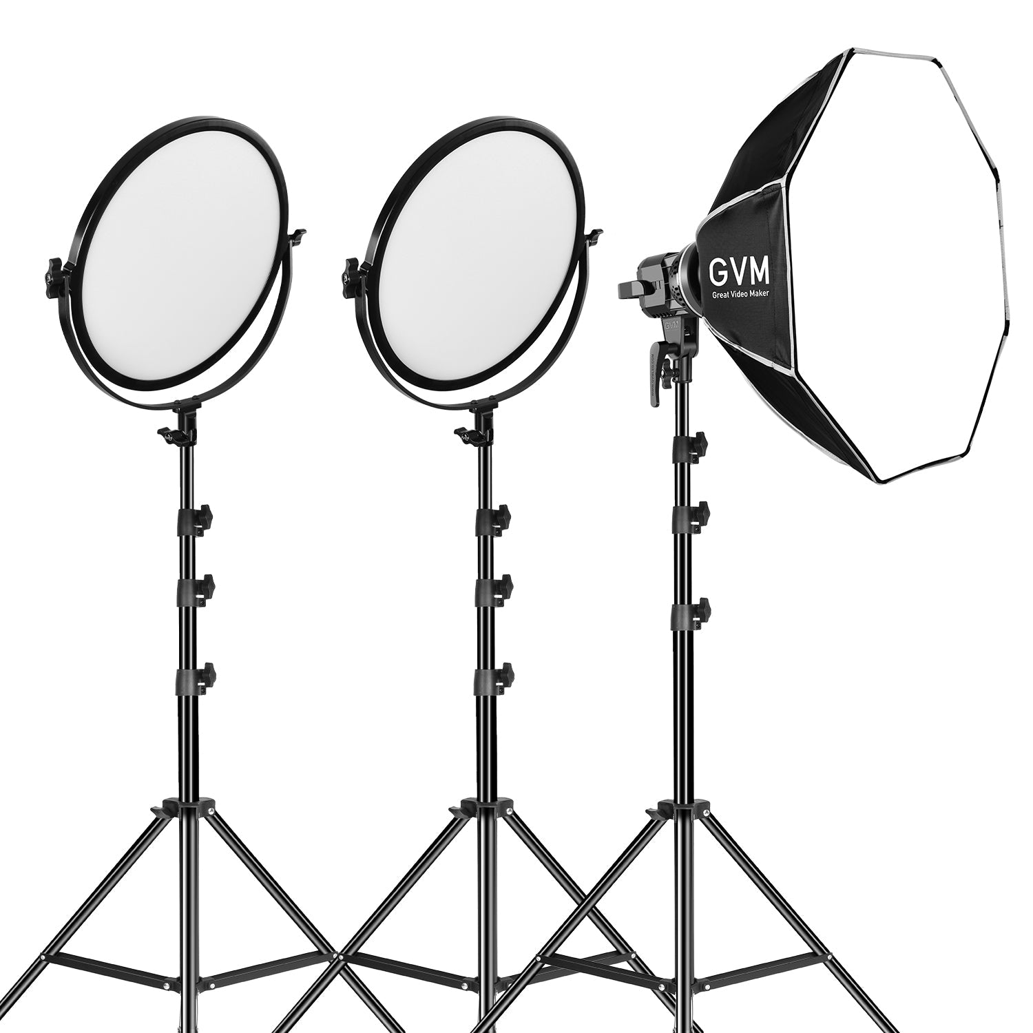 GVM Y60D256 Soft Light Bi-color And P80S-II Daylight With Softbox Kits - GVMLED