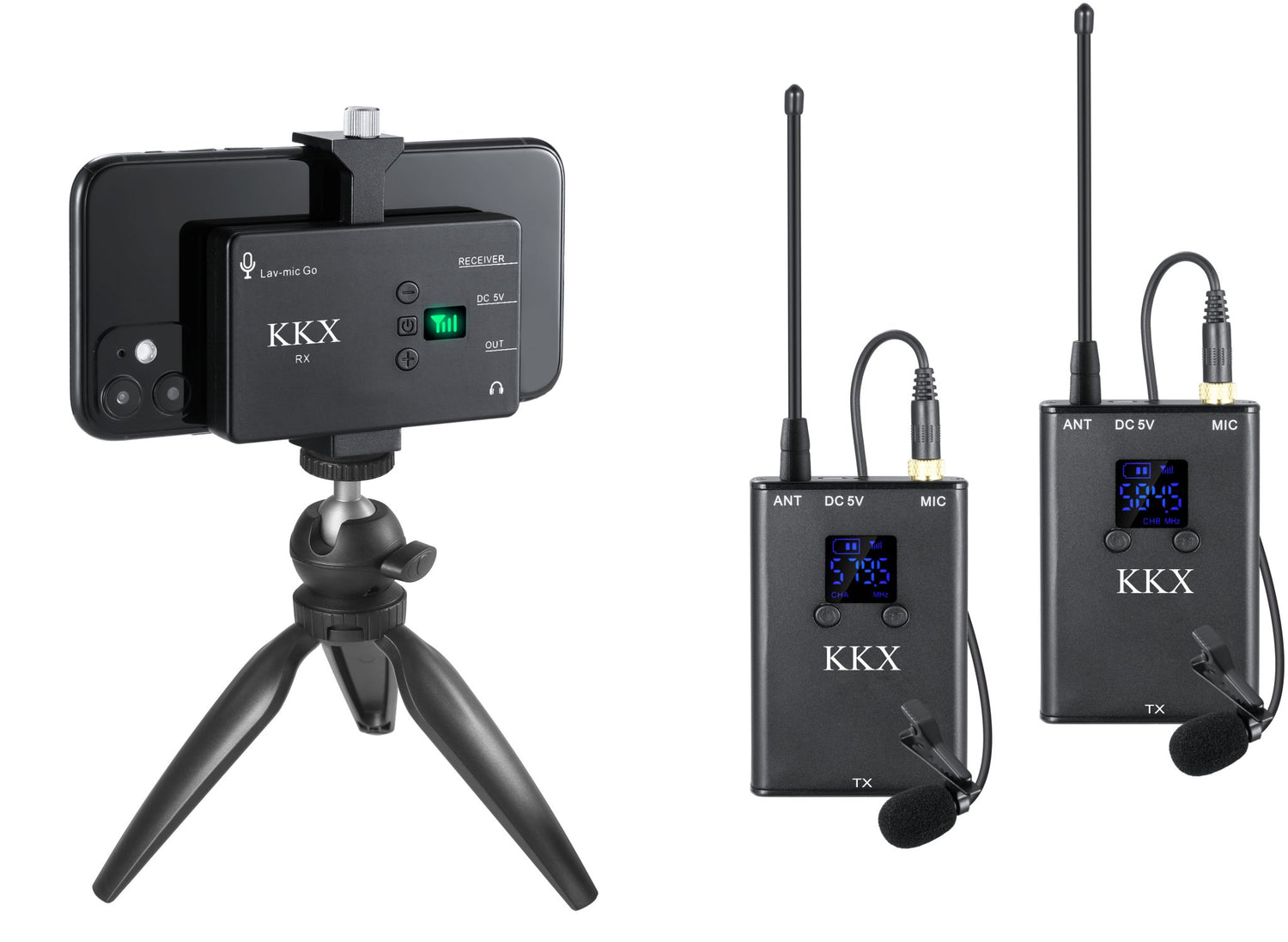 XK200 Wireless Lavalier Microphone - GVMLED