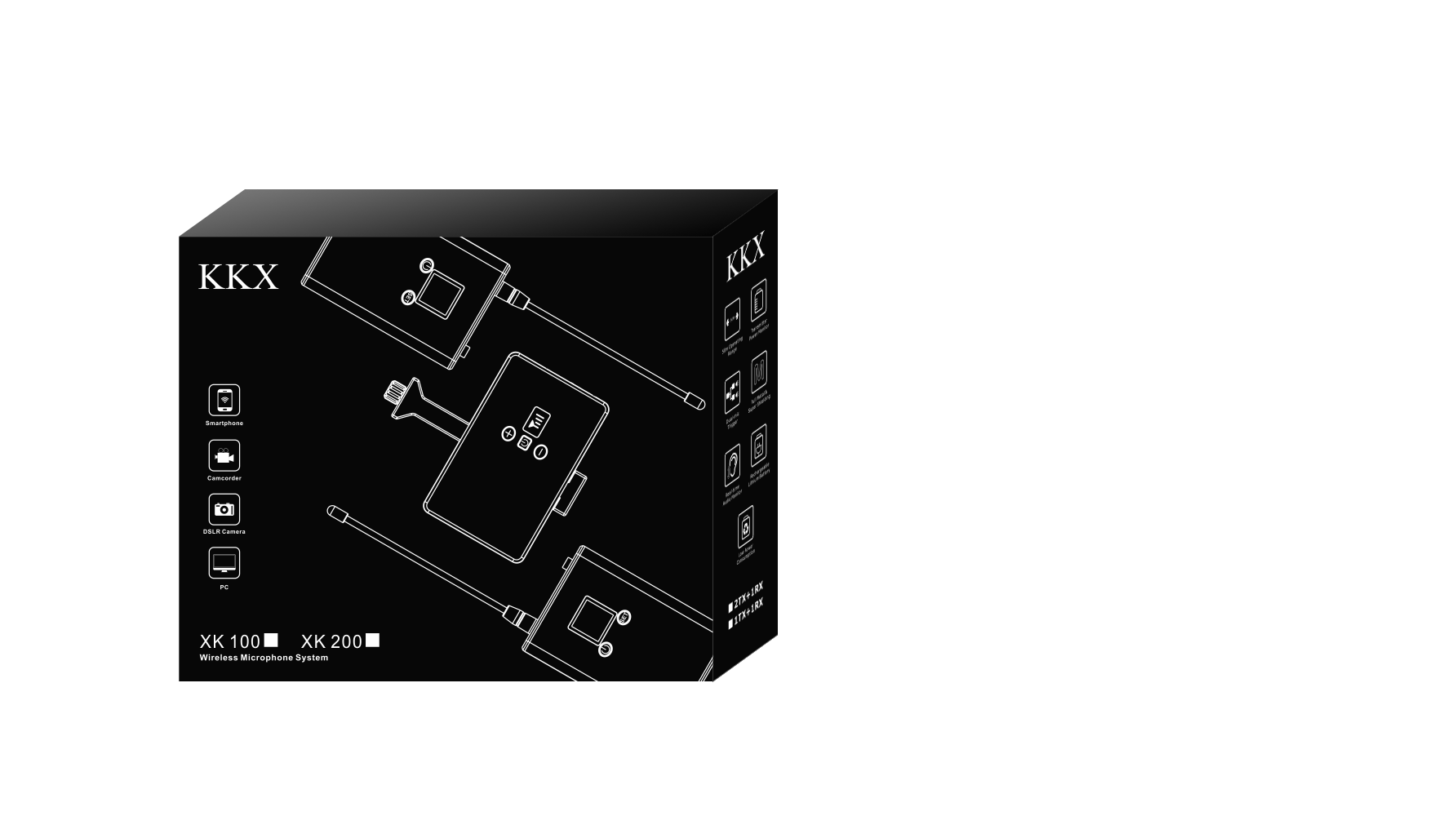 XK200 Wireless Lavalier Microphone - GVMLED